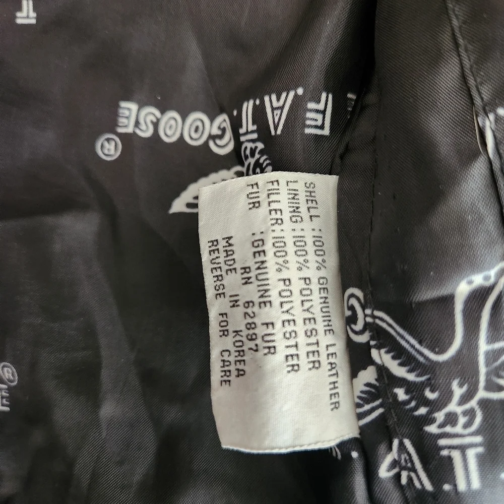 Triple Fat Goose Black Genuine Leather Men's Size Medium Coat